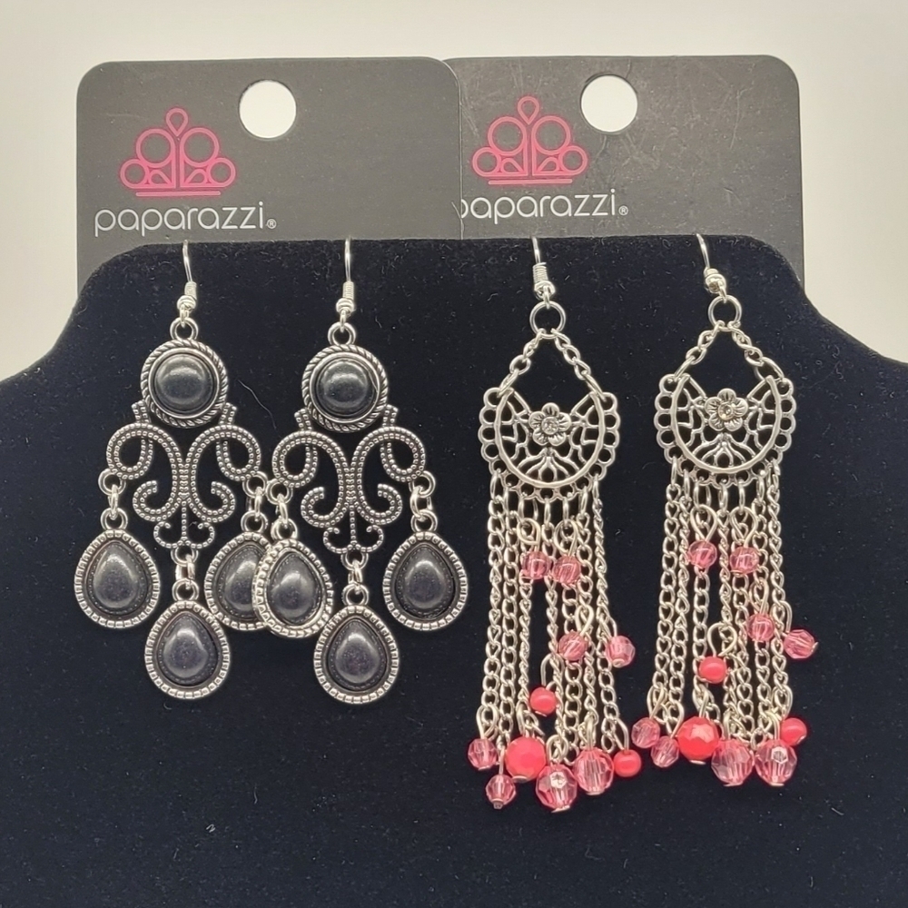 Paparazzi Jewelry Collection Black and Pink (Antique Chandelier) Sold Separately